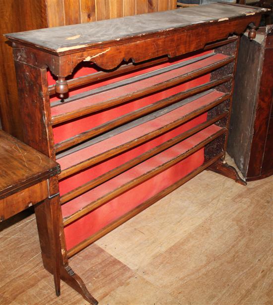 French fruitwood plate rack